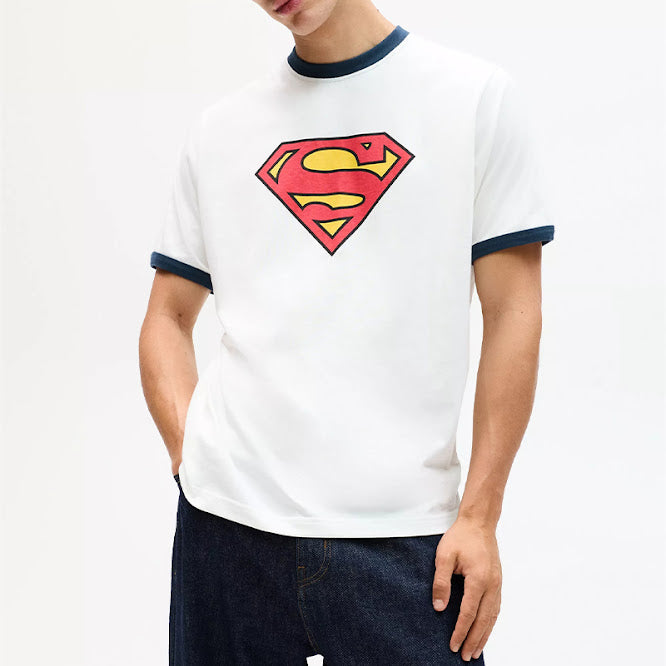 Pull&Bear Superman T-Shirt in White for Men