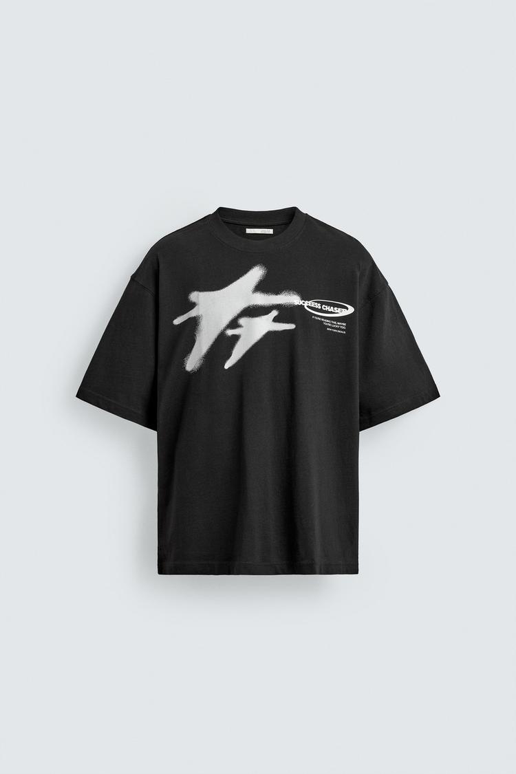 Zara CONTRAST PRINT T-shirt
