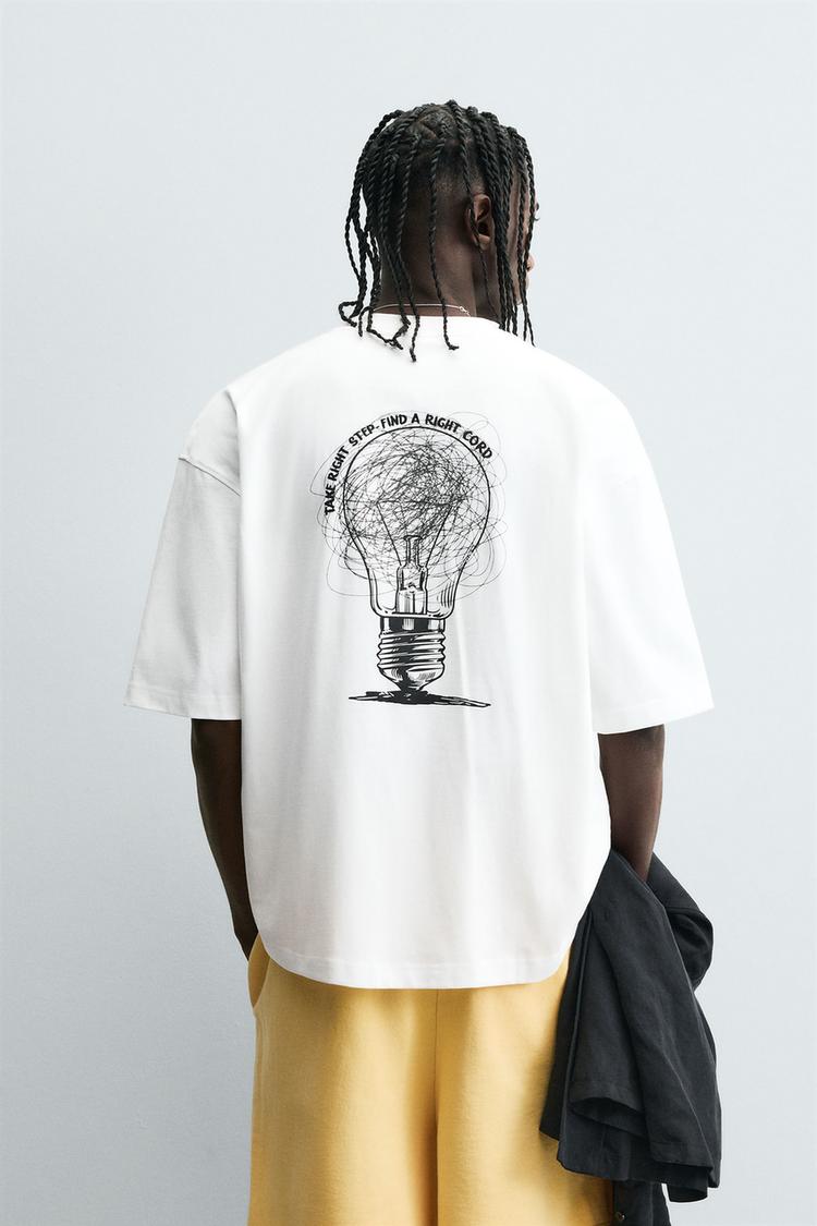 Zara CONTRAST RELAXED FIT T-shirt