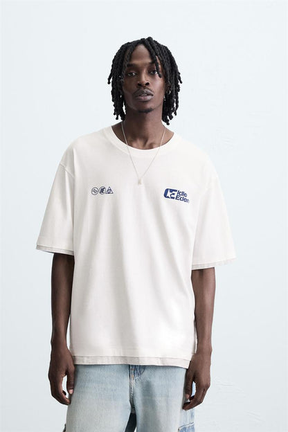 Zara PRINTED SLOGAN T-shirt