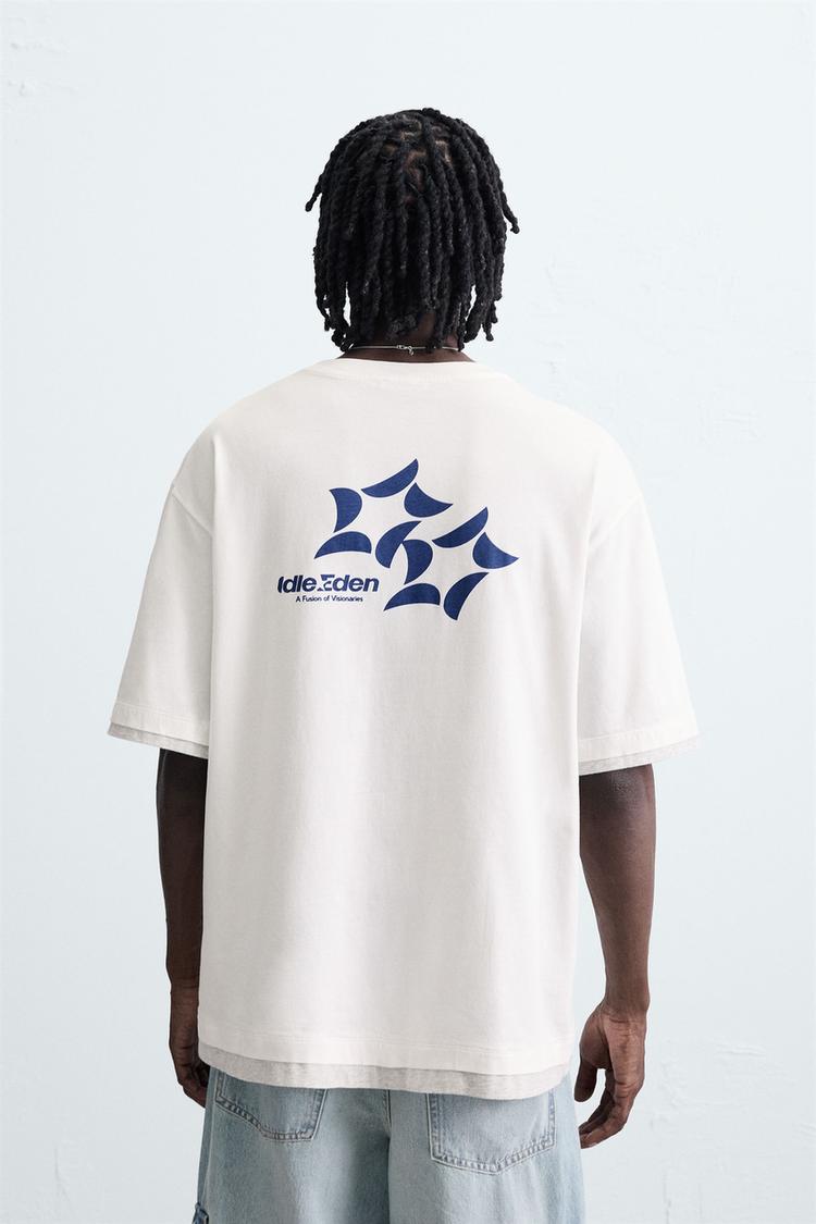 Zara PRINTED SLOGAN T-shirt