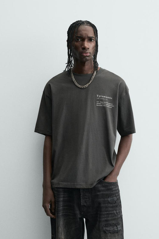 Zara RELAXED FIT PRINTED T-shirt