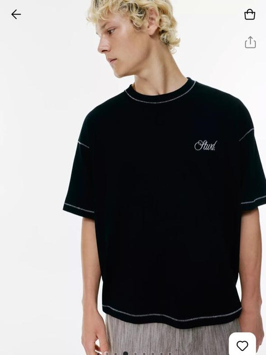 Pull&Bear STWD Studio Contrast Stitch T-shirt