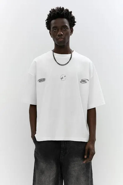 Pull&Bear distinctive contrast "STWD" logo graphic T-shirt