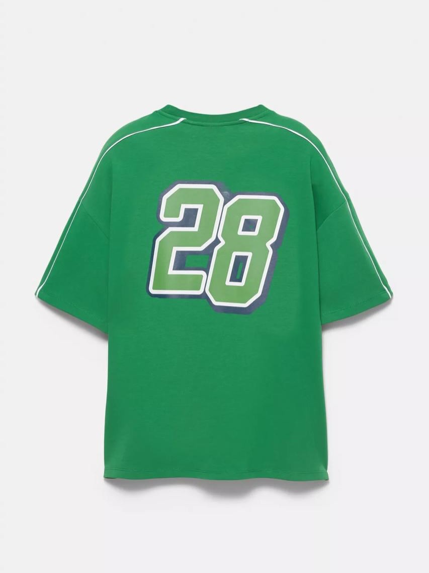 Pull&Bear STWDINTL Green Graphic T-Shirt