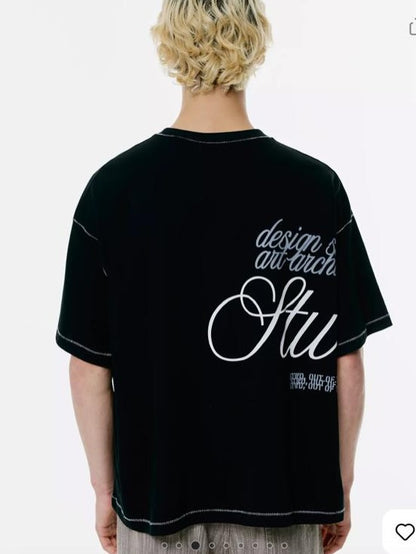Pull&Bear STWD Studio Contrast Stitch T-shirt
