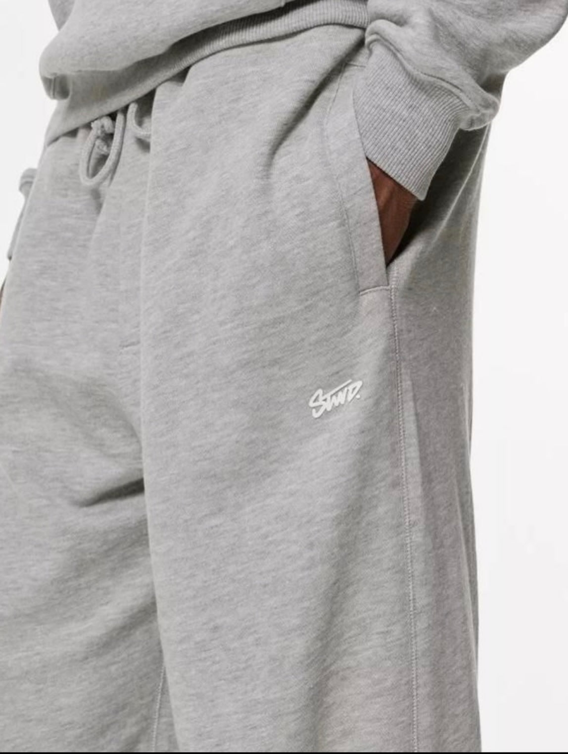 Pull&Bear straight leg joggers in grey