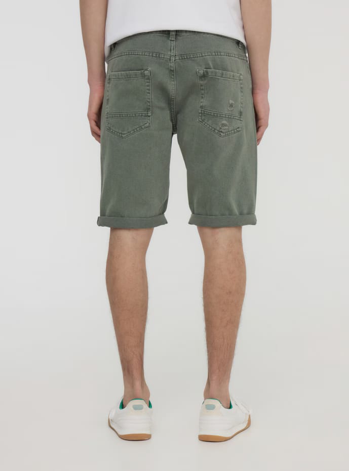 Grey AirFlex+ 9 Inches Ripped Denim Shorts