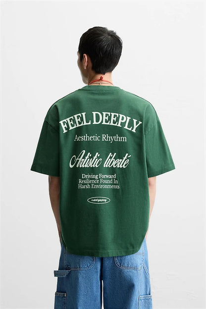 Zara CONTRASTING TEXT PRINT T-shirt